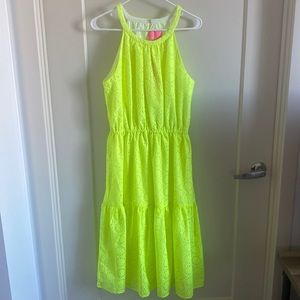Lily Pulitzer neon yellow eyelet dress